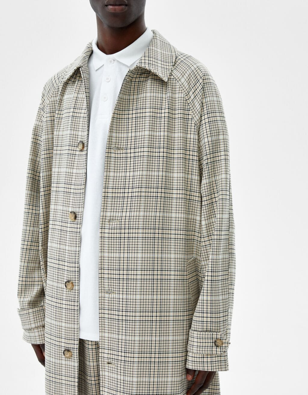 Karierter Trenchcoat